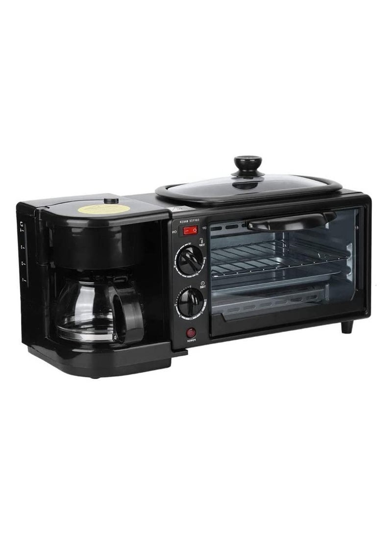 FIPKA - 3 in 1 Breakfast Maker with Coffee Maker, Mini Oven, NonStick Grill Toaster Oven Portable Multifunctional Family Size Breakfast Station - Image 1
