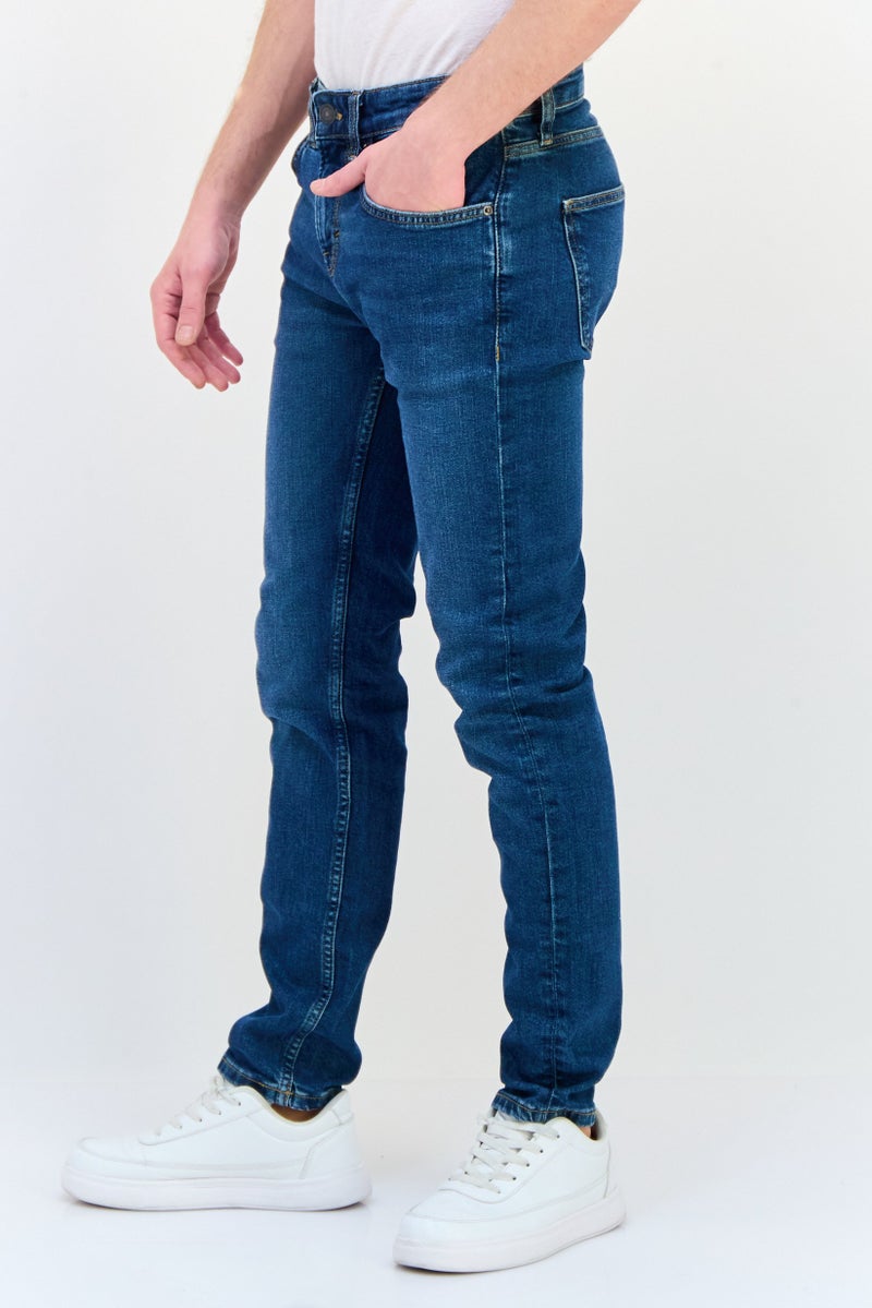 Celio Men Slim Fit Wash Stretchable Denim Jeans, Blue - Image 2