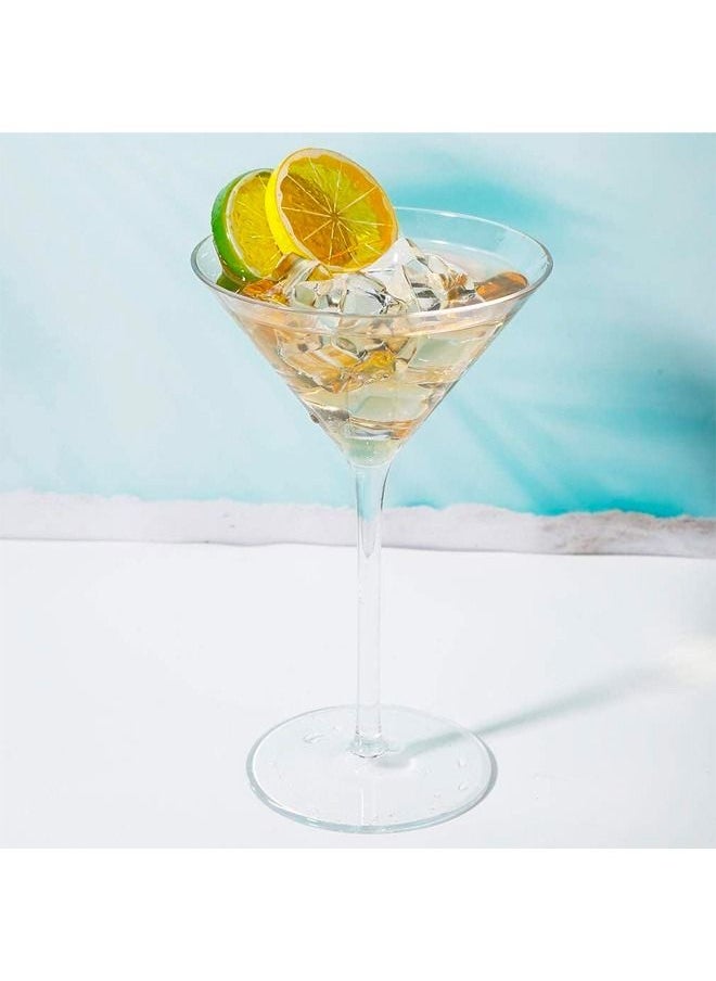 BLUE CORAL 6 Pcs Crystal Clear Glass for Cocktail, Martini, Juice, Mojito Perfect for Restaurants, Wedding and Cocktail Parties 145ml  - Image 2