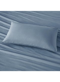 Comfort Spaces Comfort Spaces 100% Cotton Sheet Set Breathable, Lightweight, Soft with 12" Elastic Pocket Fits up to 14" Mattress, All Season Cozy Bedding, Matching Pillow Case, Twin XL Blue 3 Piece  - Image 4