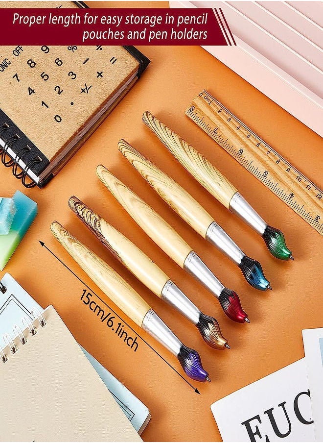 Y&D Bamboo Brush Shape Ballpoint Pen 10 Pcs Retractable Paintbrush Ink Pens for Art Activities and School Stationery Vintage Gel lovely Novelty Fine Point Office  - Image 4