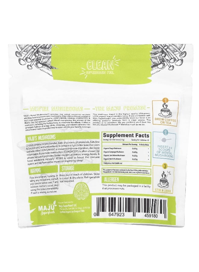 Maju Superfoods Maju Superfoods, Maju's Mental Mushrooms™, 2.82 oz (80 g)  - Image 2