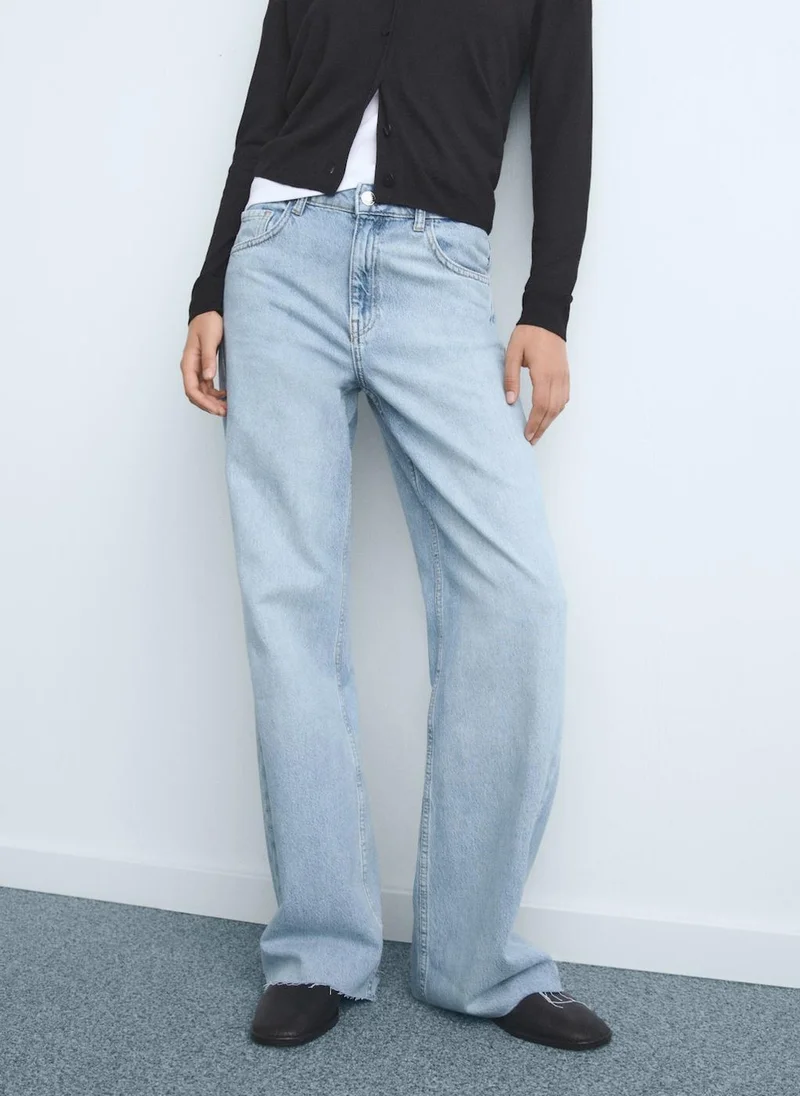 مانجو Danila wide leg high-rise jeans