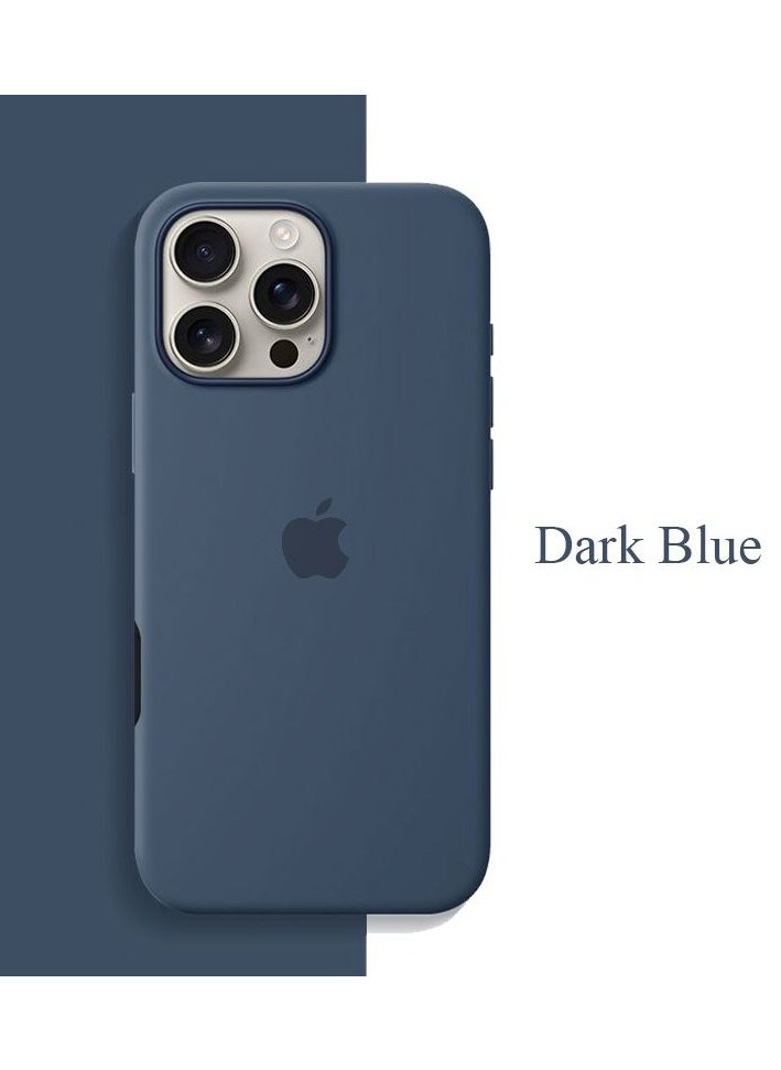 Exotic - Silicone Magsafe Case for iPhone 16 Pro Max Dark Blue - Support Wireless Charging Premium Quality Design 6.86 inch - Image 1