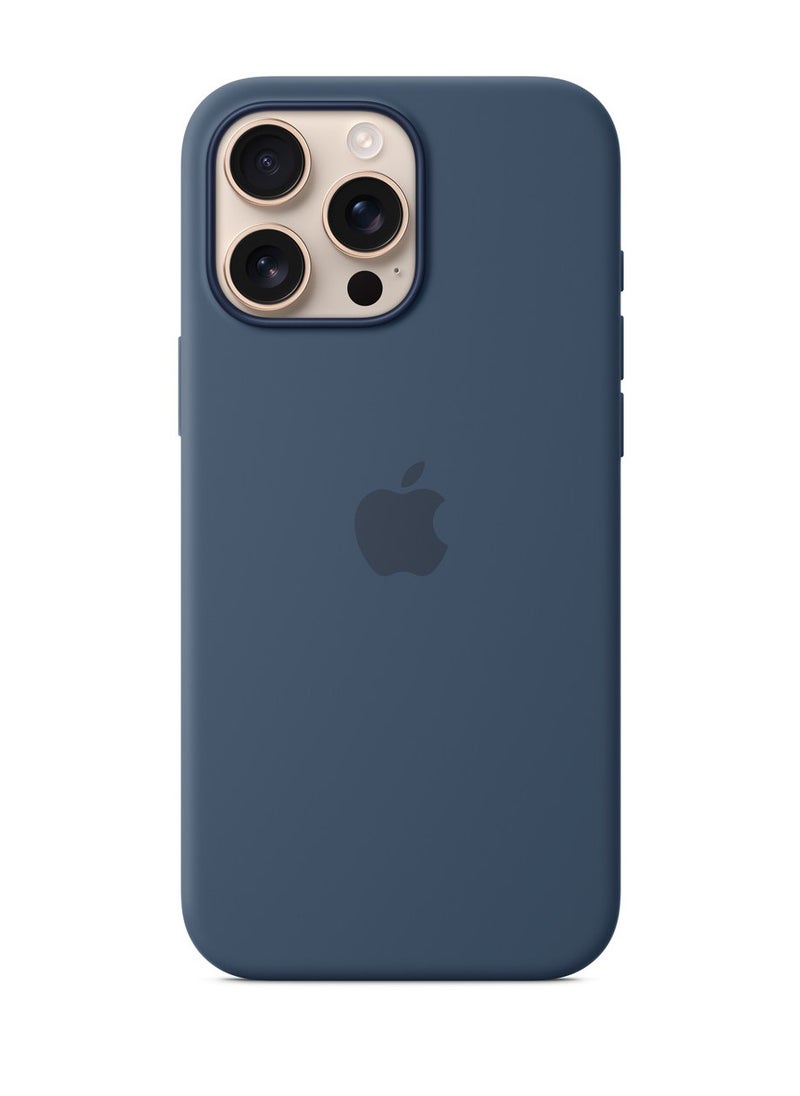 Exotic - Silicone Magsafe Case for iPhone 16 Pro Max Dark Blue - Support Wireless Charging Premium Quality Design 6.86 inch - Image 1