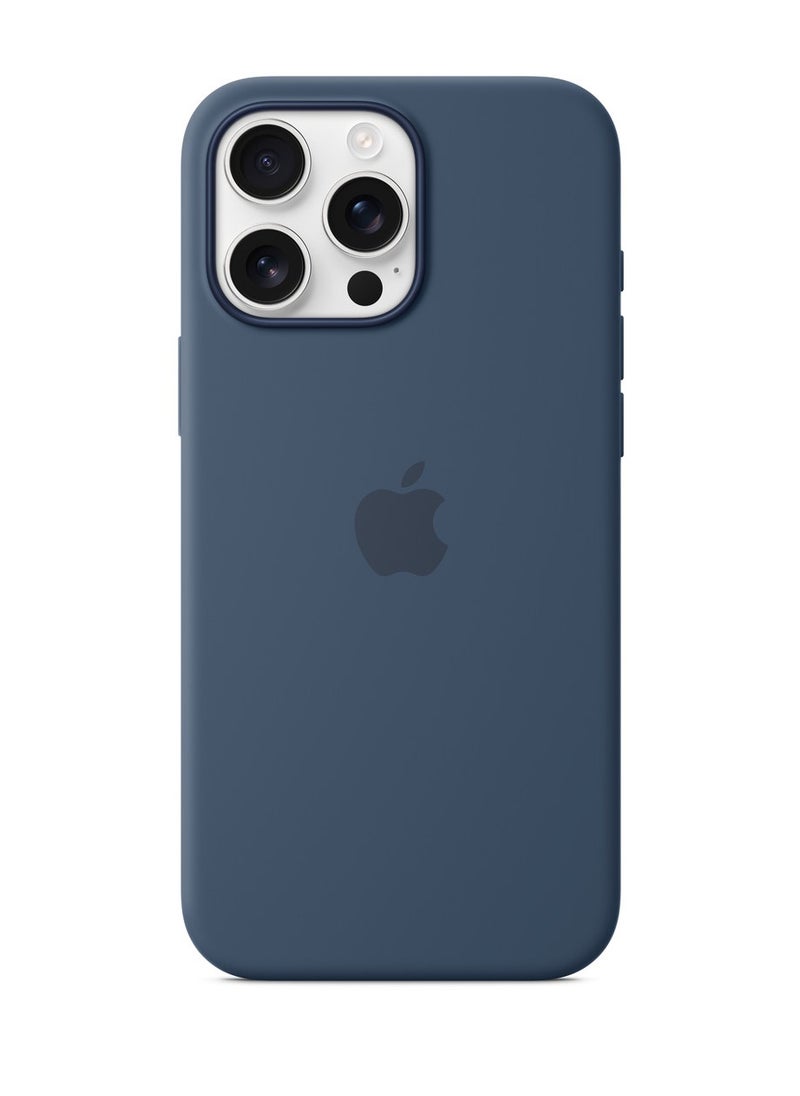 Exotic - Silicone Magsafe Case for iPhone 16 Pro Max Dark Blue - Support Wireless Charging Premium Quality Design 6.86 inch - Image 1