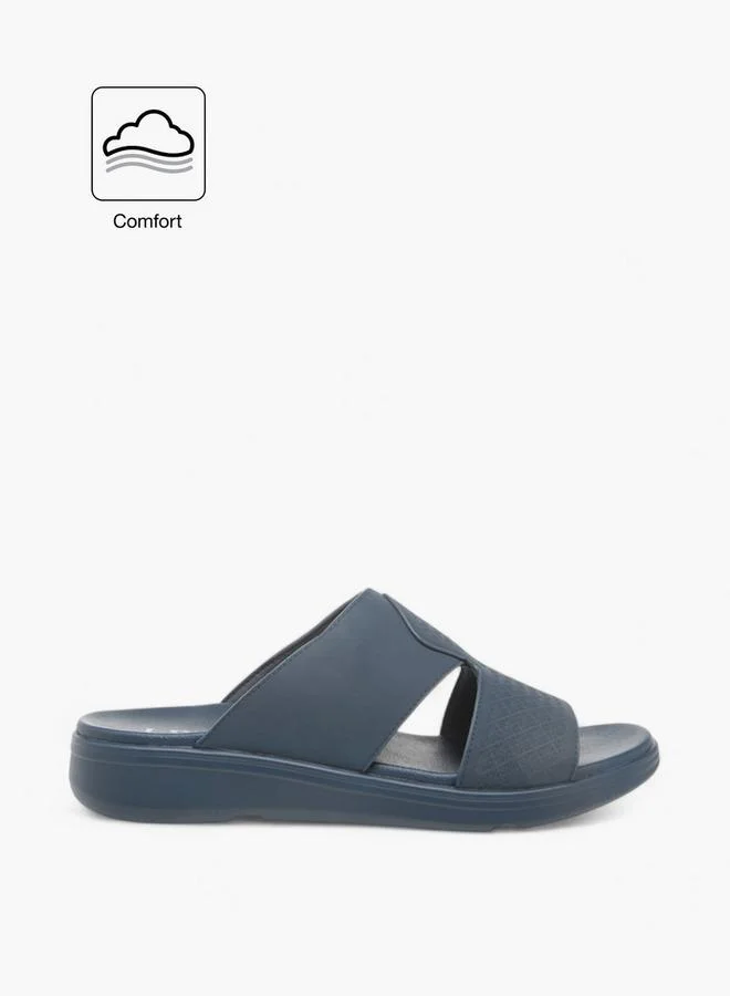LBL by Shoexpress NAVY Textured Slip-On Comfort Arabic Sandals for Men | Best Price UAE