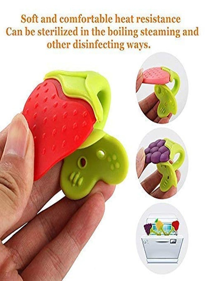 ROFORUF Silicon Baby Teething Toys for Newborn Infant BPA Free Natural Organic Nipple Teethers for Newborn Infant, Babies/Silicone Dental Care Teether (Combo of 2) - Image 2