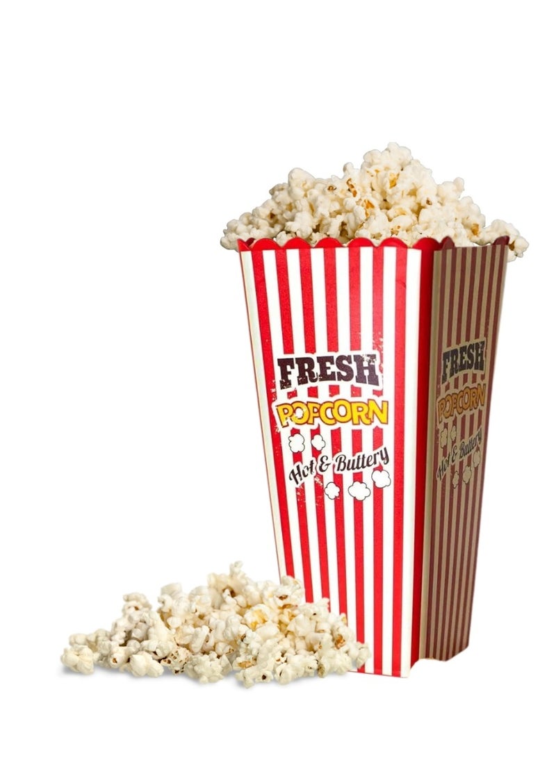 Liying 3Pcs Reusable Plastic Popcorn Bucket 20 * 7.5cm for Family Movie Night, Popcorn Tub, Vintage Bowls for Concession Stand, Carnival Supplies (Red) - Image 4