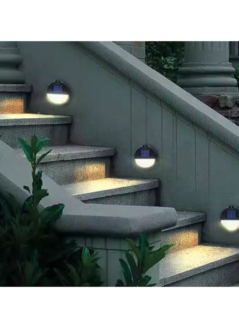 Generic Solar Powered Outdoor Garden Wall Light for Patio, Pathway, Landscape, LED Stair Light with Motion Sensor 4pcs  - Image 3