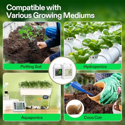 VIVOSUN Liquid Nutrients Base A & B Bundle, Grow Big Hydroponic Fertilizer, Supports Vegetative and Flowering Stages for Outdoor, Indoor Plants, Best Plant Food, Set of Quarts - Image 5