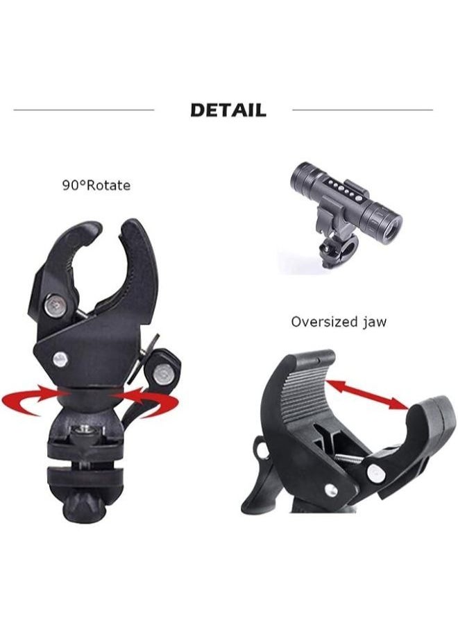 Generic - 360 Degree Rotating Bicycle Handlebar Mount LED Flashlight Torch Clip Mount Holder Grip - Image 1