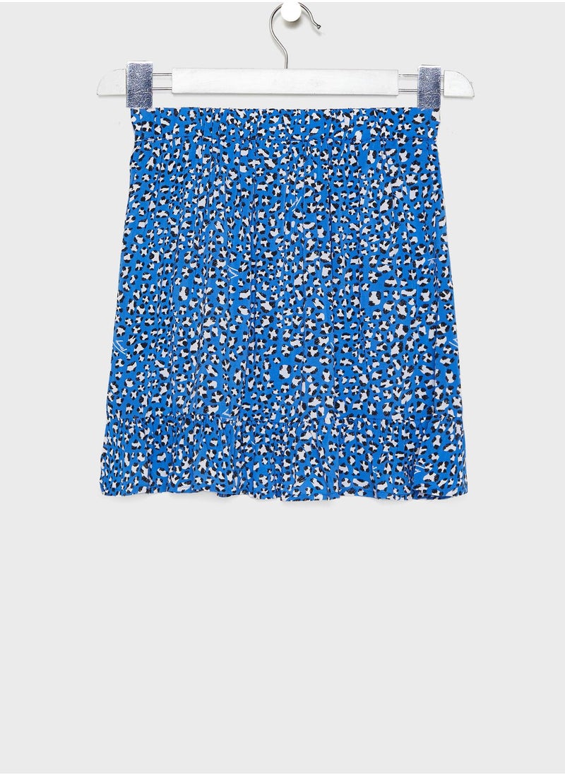 TOMMY HILFIGER - Teen Leopard Print Wrap Skirt - Image 1
