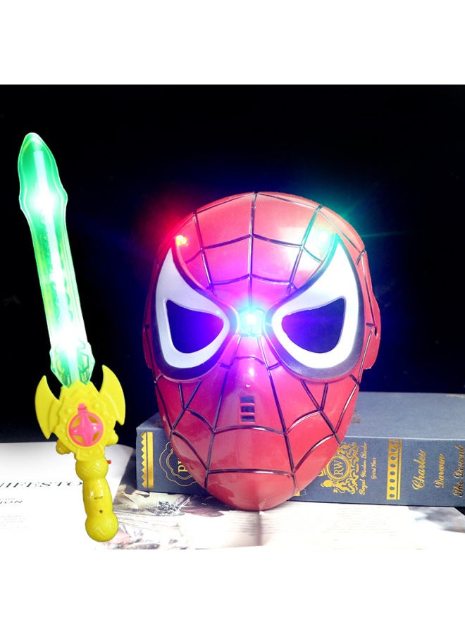 Luminous Ultraman Mask Children And Boys Luminous Sword Degas Sero Mask Luminous Sword Night Market Stall-Color:Glowing Steel Mask - Image 4