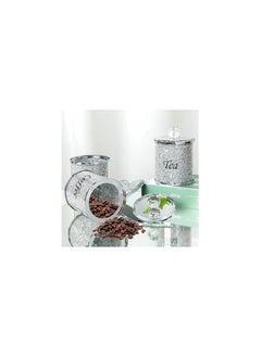 LONGWIN Longwin Glass Kitchen Canister Sets for Kitchen Countertop with Crushed Crystal Diamonds, Coffee Sugar Tea Container Jars with Decorative Lid for Food Storage, Silver, Set of 3  - Image 5