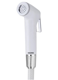 KADRIS 3 Pcs Hana Bidet Toilet Spray Gun Set SA-1117, Handheld Bidet Sprayer Shattaf with flexible PVC Hose Toilet Water Sprayer, Silver  - Image 1