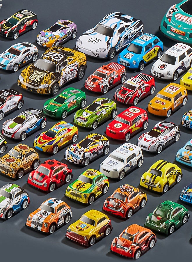 هالامودو 50 حزمة سحب السيارات للأطفال ، 1: 64 مقياس لعب السيارات الصغيرة سيارات سباق المعدن السائبة في دلو التخزين للأولاد والبنات والأطفال الصغار والأطفال 2،3،4،5،6،7 سنة ، خدمات الحفلة ، جوائز مكافأة المعلم ، هدايا عيد الميلاد - Image 5