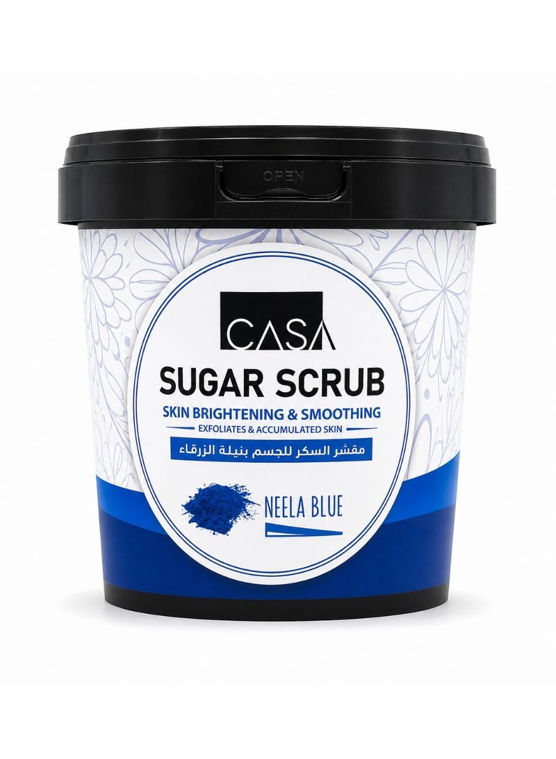 CASA Neela Blue Sugar Scrub for Body - Skin Brightening & Smoothing