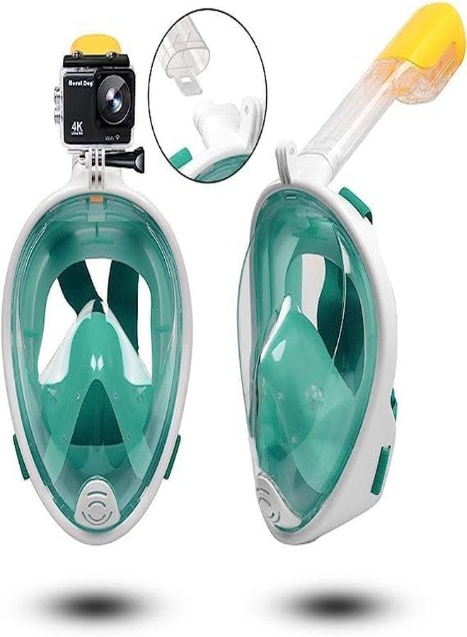 VBM Full Face Snorkel Mask, with Camera Mount, 180° Panoramic Viewing Diving Mask with Safety Breathing Economy, Anti-Fog Anti-Leak Technology, for Adults and Youth - Image 3