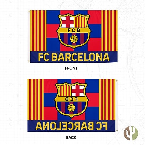 Desert Cactus FC Barcelona Flag Barça Barca Football Futbol Soccer 100% Polyester Indoor Outdoor 3x5 feet Baner (Flag G) - Image 2