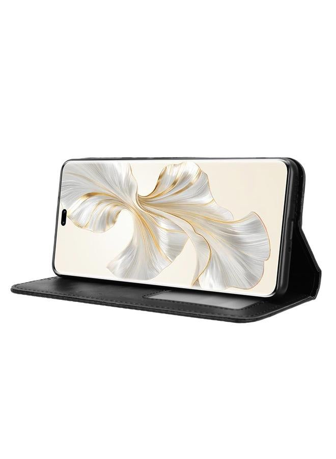 اس-توب جراب لهاتف Honor 100 Pro 5G مصنوع من الجلد بمشبك مغناطيسي بتصميم كلاسيكي - Image 5