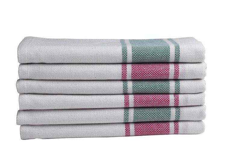 Arrabi Multi Stripes Handwoven Cotton Hand Towel (Set of 6) | ARHT-1015-1017-x6 - Image 3