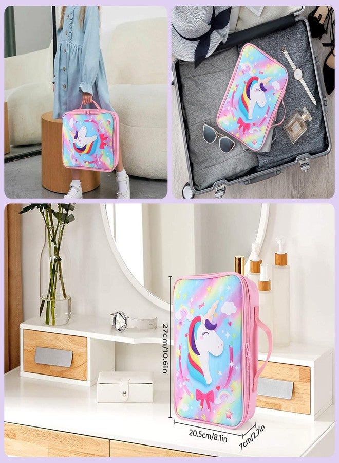 Fruobeyla Bow Organizer for Girls, Bows Holder for Girls Hair, Pink Unicorn Bow Case Organizer for Toddler Baby Girl Hair Accessories for Claw Clip (Unicorn) - Image 5
