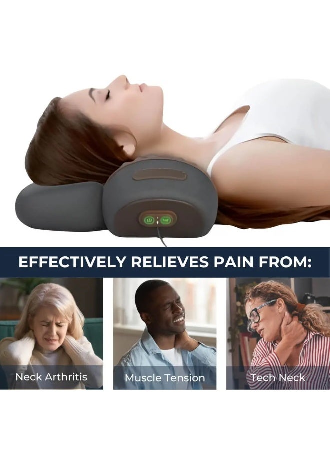 HUMJO Cervical Neck Massager Pillow For Neck Pain Relief,Memory Foam, Constant Temperature, Heat Therapy, Vibration, Massage, Multi-functional Therapeutic Pillow - Image 2