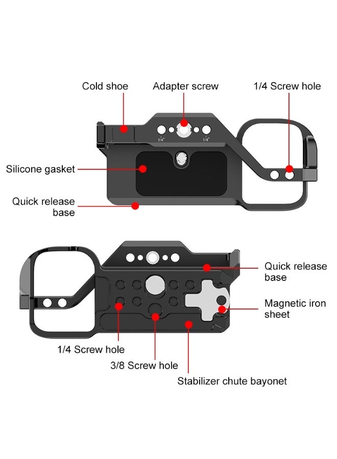بولوز puluz هو سبائك الألومنيوم الإطار واقية مناسبة لأنّ سوني zv-e1 كاميرا مدمجة . - Image 5