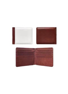 2 Pieces Sublimation Heat Transfer Card Holder Multi-Card Wallet Brown and White for Men and Women Gift, Office Work, Travel Wallet