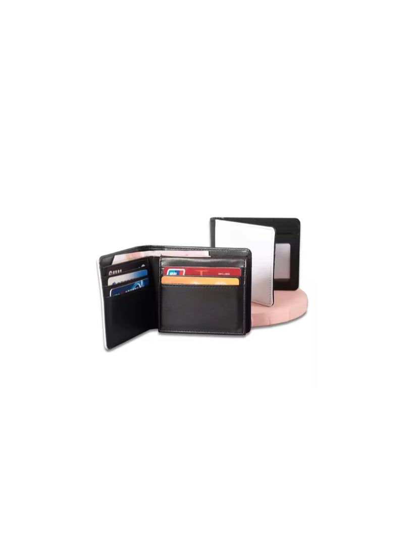 Kalon - 2 Pieces Sublimation Heat Transfer Card Holder Multi-Card Wallet Brown and White for Men and Women Gift, Office Work, Travel Wallet - Image 1