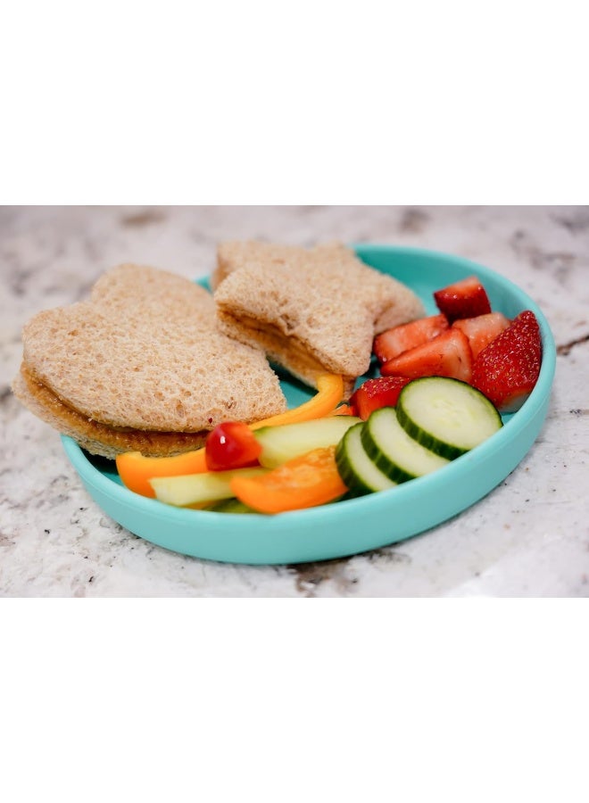 melii طقم أطباق ووعاء وكوب من السيليكون غير القابل للامتصاص - ليموني، نعناعي، أزرق - Image 3