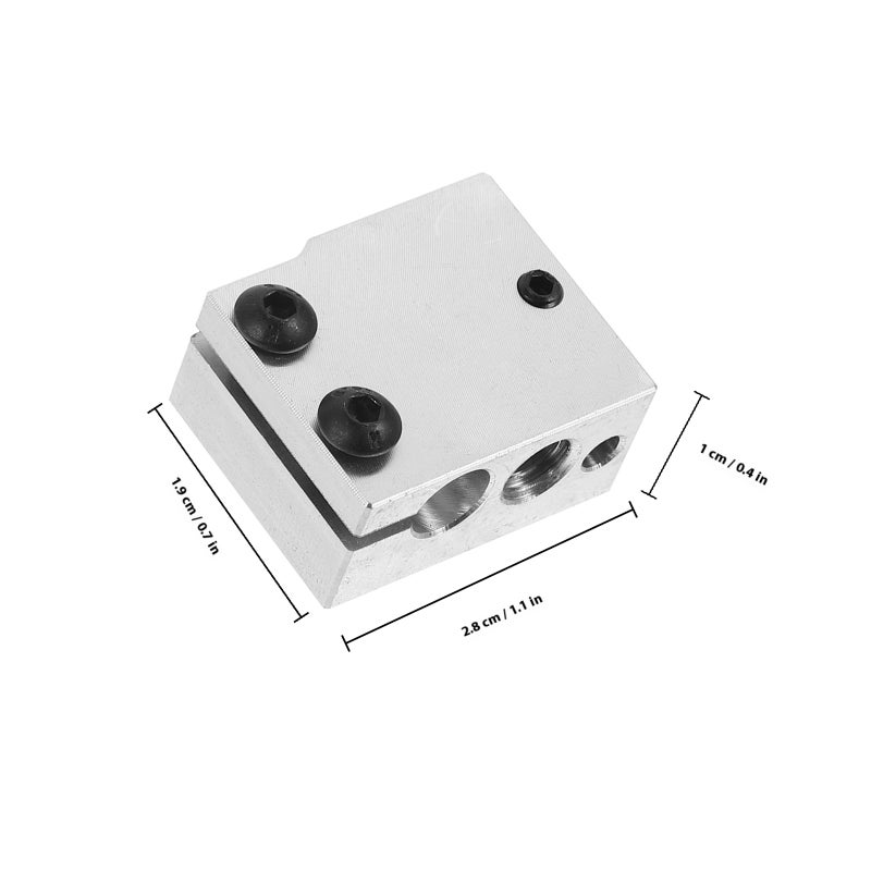 Heater Block Extruder Heat Block 3D Printer Heat Block 3D Printing Accessory Compatible with PT100 Sensors - Image 2