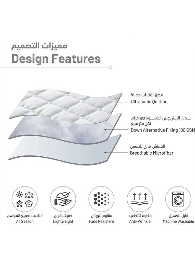 مون مفرش سرير مايكروفايبر مضغوط 6 قطع – طقم لحاف نوم ناعم وخفيف بتصميم أنيق – طقم مفارش سرير مزدوج نفرين – يناسب سريرمقاس 200×200 سم - Image 5
