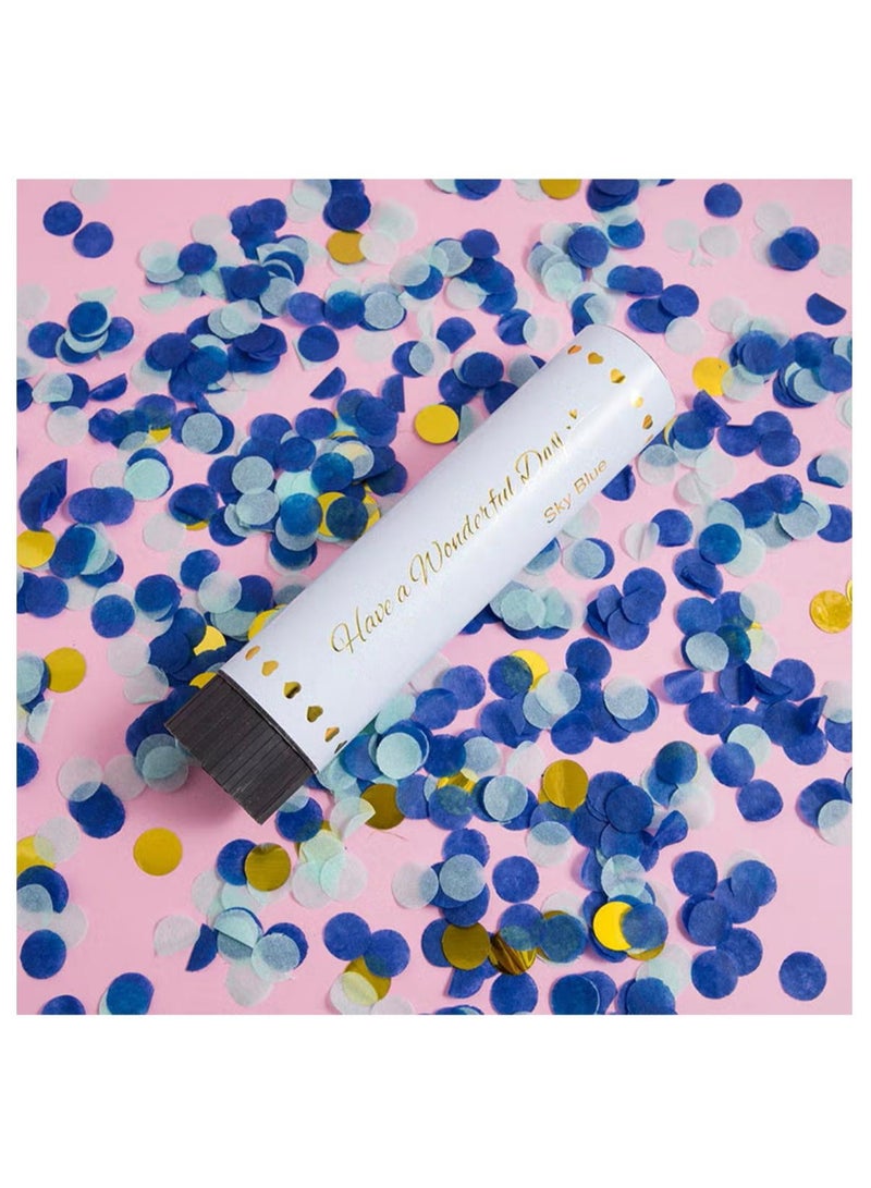 Colored Confetti Cannons - 3 Pieces - For Weddings, Birthdays, Graduations, Baby Showers, Fun Party Supplies for Kids, Decorations and Gifts (Colorful) - 20cm