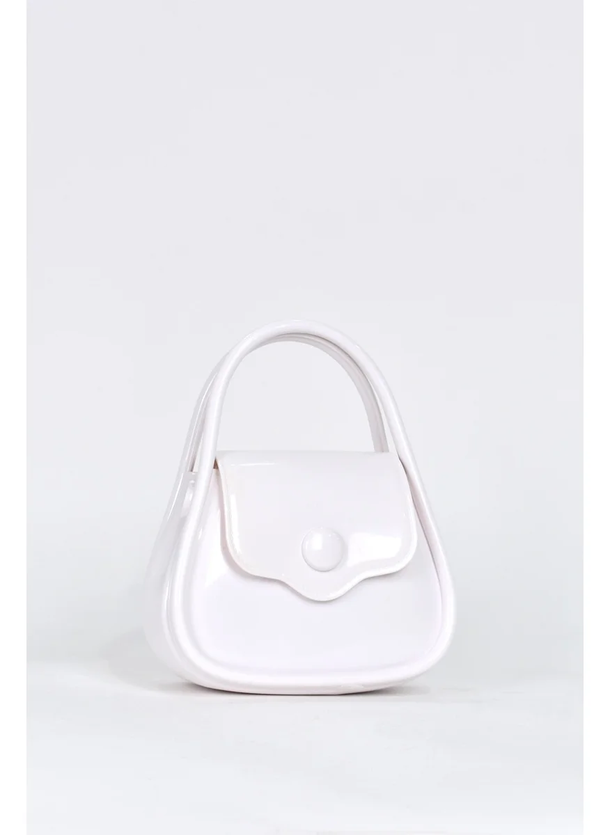 Elatae Women's Shoulder Strap Silicone Crossbody Bag White 26660