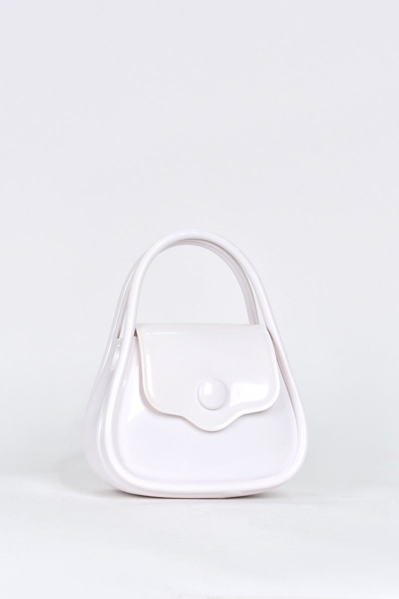 Elatae Women's Shoulder Strap Silicone Crossbody Bag White 26660  - Image 2