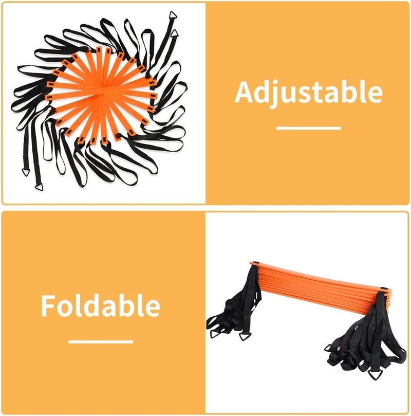 YISSVIC 20 Feet Agility Ladder and Cones Set with 12 Adjustable Rungs for Speed Training - Image 3