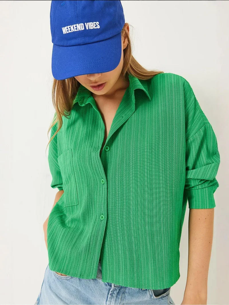 LUCCI Relaxed Fit Long Sleeve Shirt with Pocket