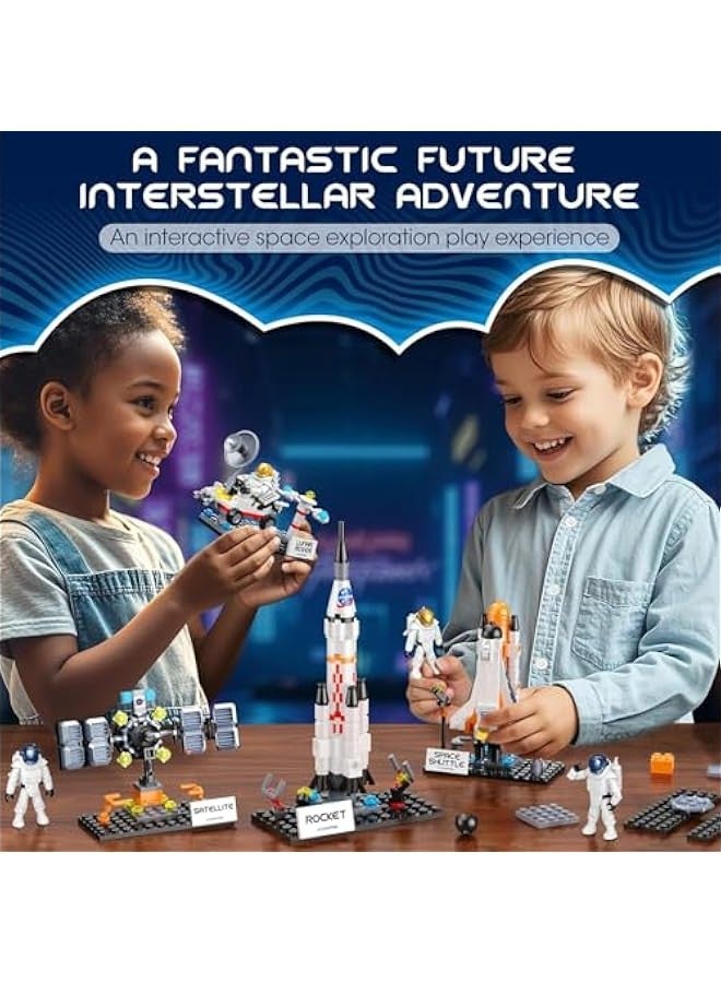 Loquat Space Exploration Shuttle Toy Building Set for 6, 7, 8, 9, 10+ Year Old Boys Kids, STME Project Rocket Spaceship Toys Kit with 4 Astronauts, Ideal Birthday for Boys Girls (415PCS) - Image 3