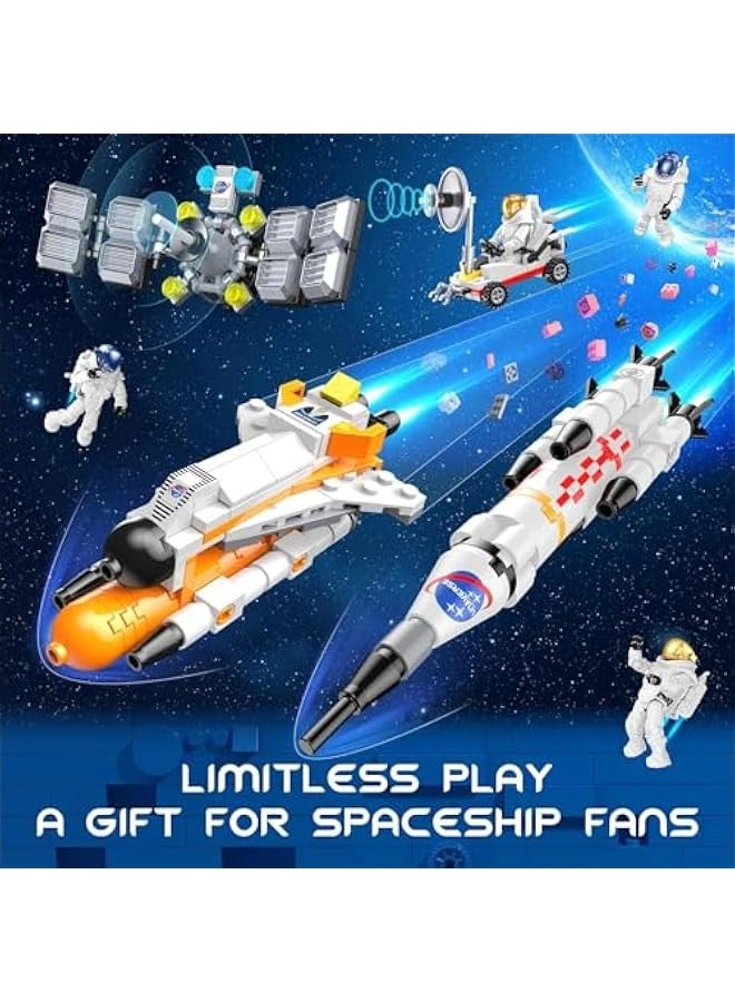 Loquat Space Exploration Shuttle Toy Building Set for 6, 7, 8, 9, 10+ Year Old Boys Kids, STME Project Rocket Spaceship Toys Kit with 4 Astronauts, Ideal Birthday for Boys Girls (415PCS) - Image 1