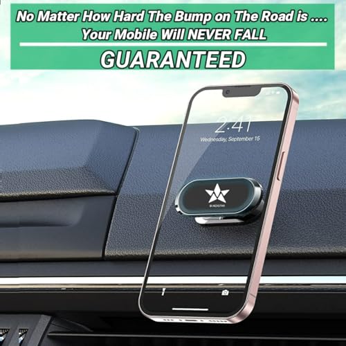 Blackstar ZEO Mag - Magnetic Mobile Holder for Car Dashboard/Car Phone Mount with 540° Angle Rotation (Super-Strong & Safe Magnets) - Compatible with All Mobiles (MAGSAFE Incompatible) - Image 3