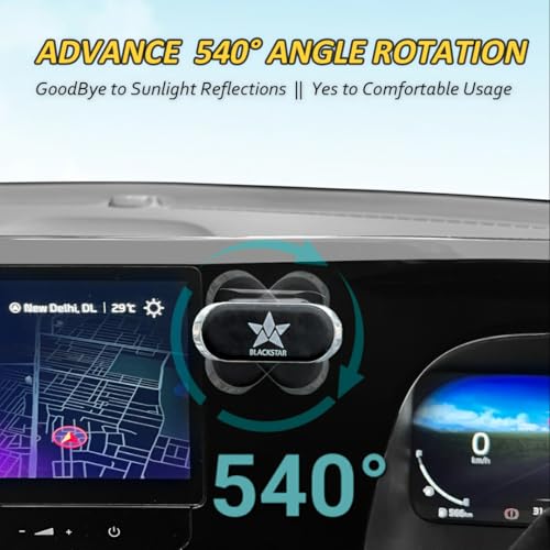 Blackstar ZEO Mag - Magnetic Mobile Holder for Car Dashboard/Car Phone Mount with 540° Angle Rotation (Super-Strong & Safe Magnets) - Compatible with All Mobiles (MAGSAFE Incompatible) - Image 2