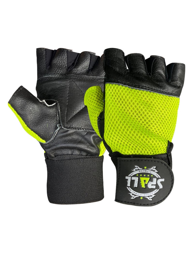 Spall Weight Lifting Leather Gloves Short Strap Power Lifting Gloves Strong Grip Palm Exercise Fitness Strengthen Gloves Home Gym - Image 3