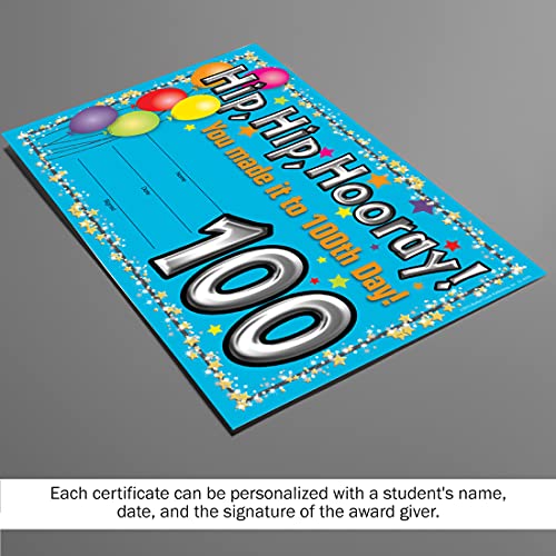 Barker Creek Recognition Awards, 100th Day, Celebrate Student Achievements with These Colorful Awards, 8.5" x 5.5", 30 Awards per Pkg (426) - Image 4