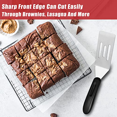 ReneeChef Professional Mini Serving Spatula #2622, Stainless Steel Cutter and Turner for Serving, Flipping, Small Metal Grill Spatula for Brownies, Pancakes, Pie, Cookies or Barbecue etc. - Image 3