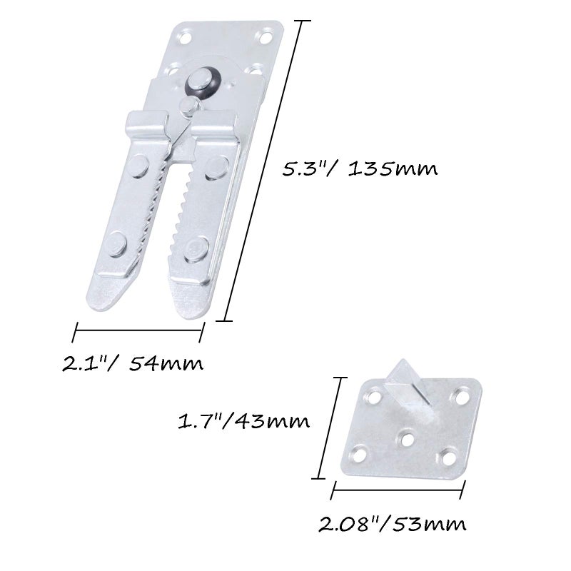 HOWDIA Sectional Couch Connectors - Heavy Duty Alligator Clamps Joint Clips for Modular Furniture | 135mm Length| 2-Pack | Sturdy Metal Construction for Secure Sofa Connections - Image 2