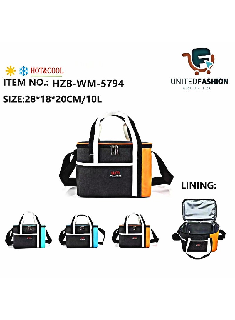 Wellme Hot & Cool Insulated Lunch Bag Expandable Lunch Bag suitable for Work Office School Travel - Lunch Bag for Men and Women - Lunch Box Leak proof with Adjustable Shoulder Strap WM5793-1 - Image 2