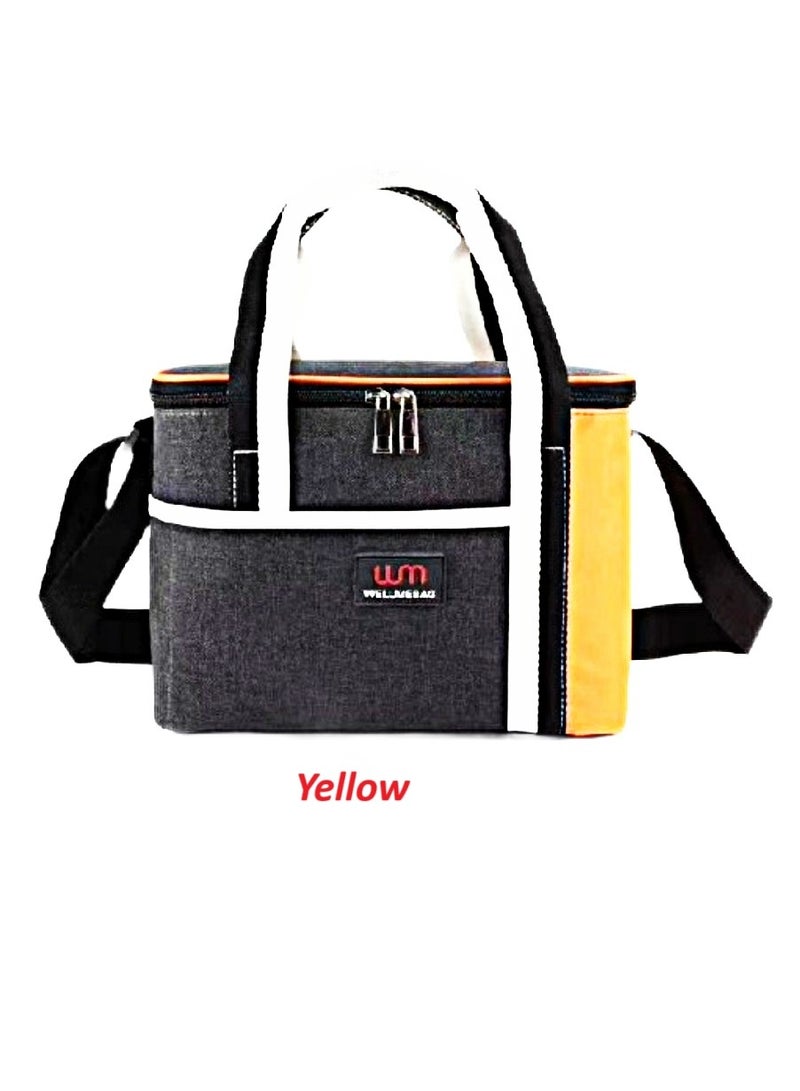 Wellme Hot & Cool Insulated Lunch Bag Expandable Lunch Bag suitable for Work Office School Travel - Lunch Bag for Men and Women - Lunch Box Leak proof with Adjustable Shoulder Strap WM5793-1 - Image 1