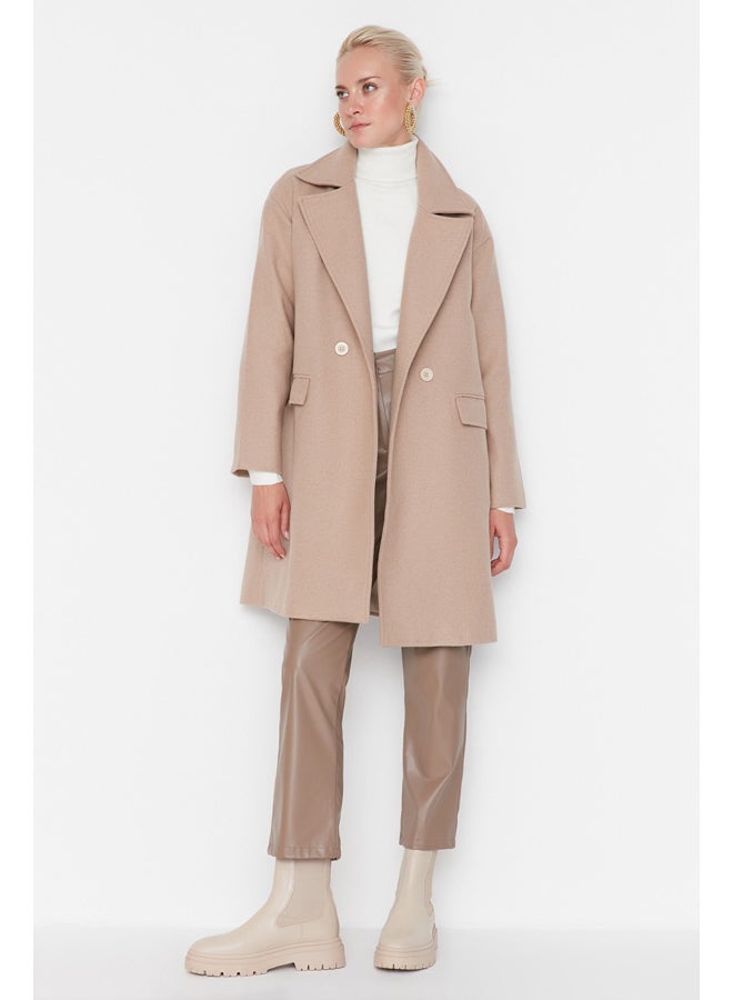 trendyol Coat - Beige - Double-breasted - Image 1